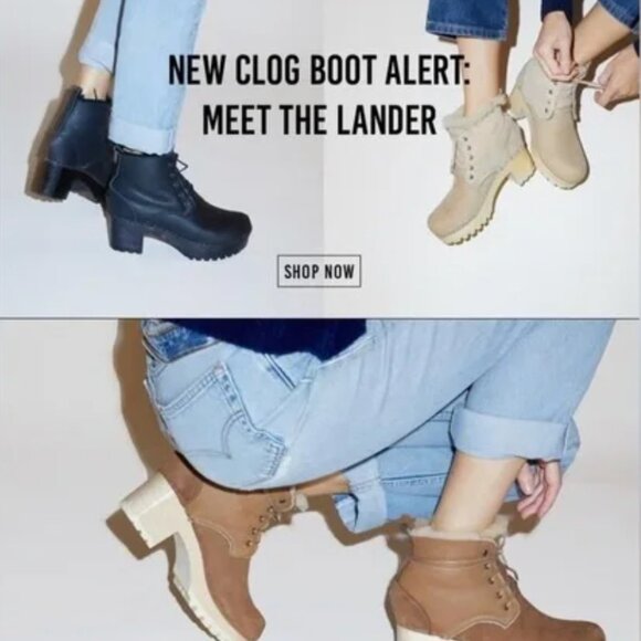 No.6 Shearling Lander Lace Up Clog Boots - Picture 7 of 7